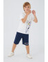 Roly Poly Set de pantaloni scurti si tricou cu imprimeu grafic Alb murdar Bleumarin - Pled.ro