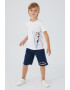 Roly Poly Set de pantaloni scurti si tricou cu imprimeu grafic Alb murdar Bleumarin - Pled.ro