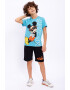 Roly Poly Set de tricou cu imprimeu Mickey-Mouse si pantaloni scurti - 2 piese - Pled.ro