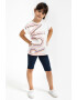 Roly Poly Set de tricou cu imprimeu si colanti scurti - 2 piese - Pled.ro