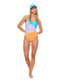 ROXY Costum de baie intreg cu spate decupat si model colorblock - Pled.ro