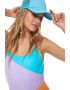 ROXY Costum de baie intreg cu spate decupat si model colorblock - Pled.ro