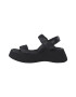 s.Oliver Sandale din piele cu talpa wedge si inchidere velcro - Pled.ro