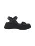 s.Oliver Sandale din piele cu talpa wedge si inchidere velcro - Pled.ro