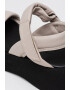 s.Oliver Sandale din piele cu talpa wedge si inchidere velcro - Pled.ro