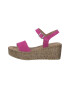 s.Oliver Sandale din piele intoarsa cu talpa wedge - Pled.ro