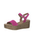 s.Oliver Sandale din piele intoarsa cu talpa wedge - Pled.ro