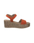 s.Oliver Sandale din piele intoarsa cu talpa wedge - Pled.ro