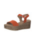 s.Oliver Sandale din piele intoarsa cu talpa wedge - Pled.ro