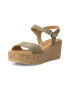 s.Oliver Sandale din piele intoarsa cu talpa wedge - Pled.ro