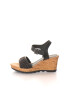 s.Oliver Sandale wedge cu garnituri din piele - Pled.ro