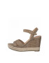 s.Oliver Sandale wedge din piele intoarsa sintetica - Pled.ro