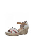 s.Oliver Sandale wedge tip espadrile de piele ecologica si panza - Pled.ro