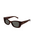 Saint Laurent Ochelari de soare dreptunghiulari cu model tortoise - Pled.ro