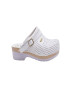 Scholl Saboti dama Clog Supercomfort piele naturala alb - Pled.ro