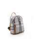 Silver&Polo Rucsac de piele ecologica cu model in carouri - Pled.ro