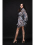 SILVY ROWSON Rochie mini evazata cu model animal print - Pled.ro