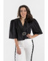 SILVY ROWSON Sacou crop cu maneci bufante - Pled.ro