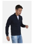 Sir Raymond Tailor Cardigan cu fermoar si detaliu cu logo discret - Pled.ro