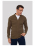 Sir Raymond Tailor Cardigan striat cu fermoar - Pled.ro