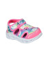 Skechers Sandale cu velcro si model colorblock Hearts Lights - Pled.ro