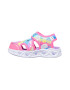 Skechers Sandale cu velcro si model colorblock Hearts Lights - Pled.ro