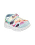 Skechers Sandale cu velcro si model colorblock Hearts Lights - Pled.ro