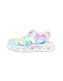 Skechers Sandale cu velcro si model colorblock Hearts Lights - Pled.ro