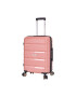 Snowball Troler Mediu Extensibil Polipropilena Madisson SW43603 4 Roti Duble Cifru TSA 63 cm Rose - Pled.ro