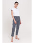 Sofiaman Pantaloni crop de casa din amestec de modal - Pled.ro