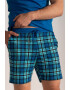 Sofiaman Pijama slim fit de bumbac cu pantaloni scurti Tartan - Pled.ro