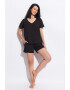 Sofiaman Tricou de casa cu decolteu in V Cool Flax - Pled.ro