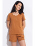 Sofiaman Tricou de casa din amestec de in Cool Flax - Pled.ro