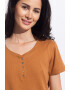 Sofiaman Tricou de casa din amestec de in Cool Flax - Pled.ro