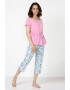 Soft & Seven BY SOFIAMAN Pijama de bumbac cu imprimeu grafic - Pled.ro