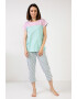 Soft & Seven BY SOFIAMAN Pijama din bumbac cu model grafic - Pled.ro