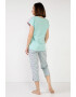 Soft & Seven BY SOFIAMAN Pijama din bumbac cu model grafic - Pled.ro