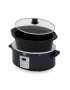 Star-Light Slow cooker 6.5 l 270 W display LED timer vas ceramica detasabil functie de pastrare la cald gri - Pled.ro