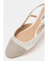 Steve Madden Balerini slingback din satin cu aplicatii cu strasuri - Pled.ro