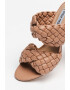 Steve Madden Papuci din piele ecologica cu toc si model impletit Twisted - Pled.ro