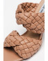 Steve Madden Papuci din piele ecologica cu toc si model impletit Twisted - Pled.ro