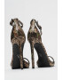 Steve Madden Sandale cu imprimeu cu aspect de piele de sarpe si toc stiletto Whiz - Pled.ro