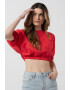 Sundek Bluza crop cu terminatie elastica Daydream - Pled.ro