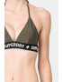 SUPERDRY Sutien cu cupe triunghiulare si banda cu imprimeu logo - Pled.ro