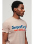 SUPERDRY Tricou cu decolteu la baza gatului si imprimeu logo - Pled.ro