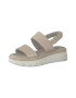 Tamaris Comfort Sandale din piele cu talpa wedge si inchidere velcro - Pled.ro