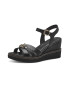 Tamaris Sandale wedge cu detalii de piele - Pled.ro