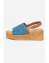 Tamaris Sandale wedge de denim - Pled.ro