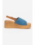 Tamaris Sandale wedge de denim - Pled.ro