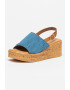 Tamaris Sandale wedge de denim - Pled.ro